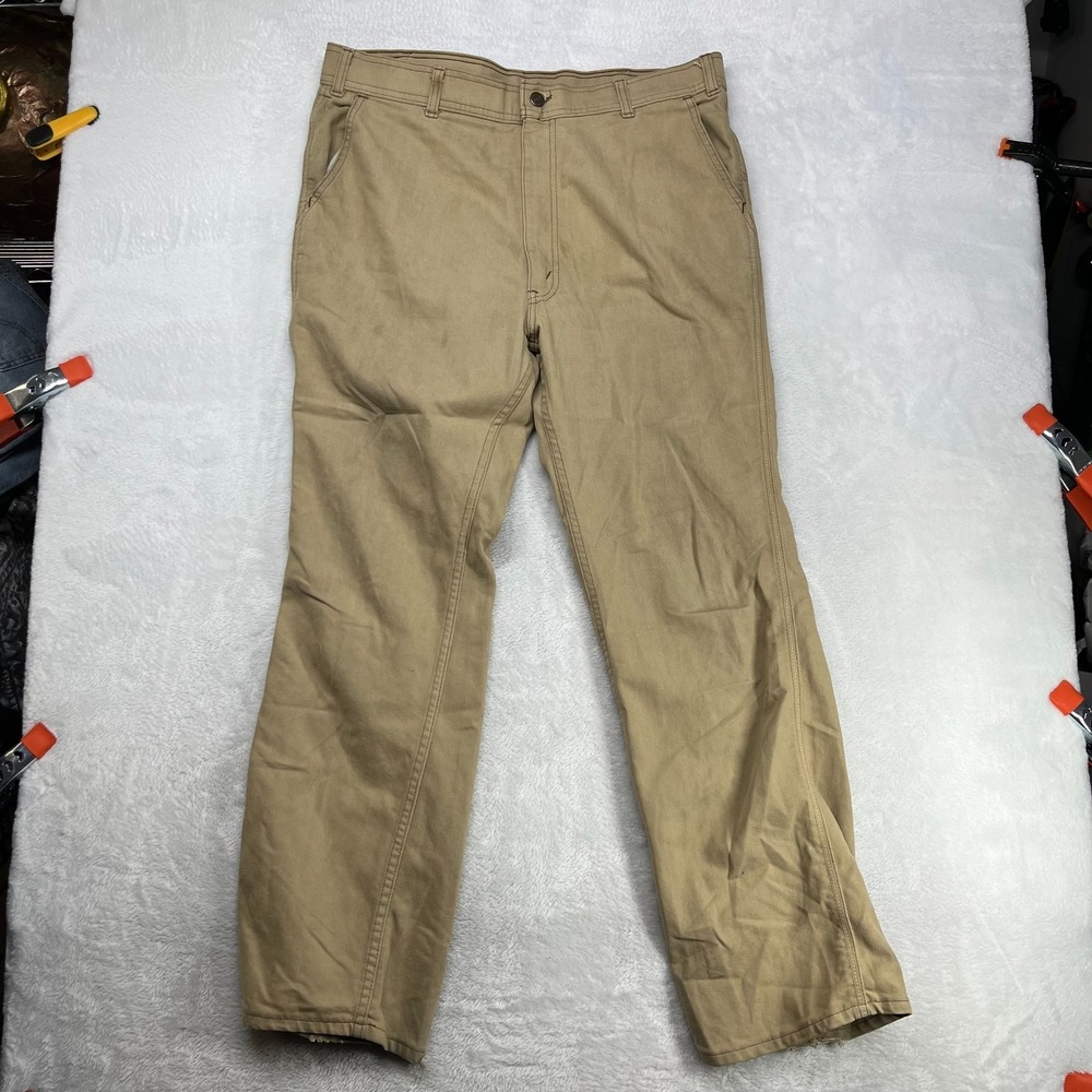 Vintage‎ Levis Action Jeans Work Pants Men's Tan Beige Pockets Classic - 36X29